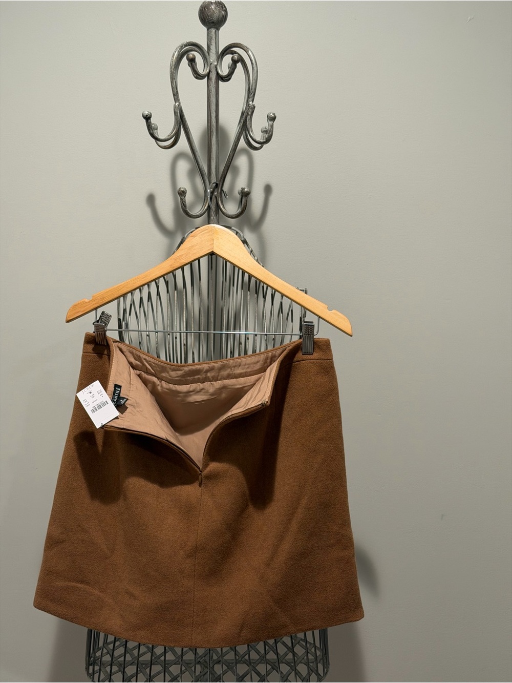 J. Crew Tan/ Camel Ruffle Mini Skirt - Picture 3 of 5